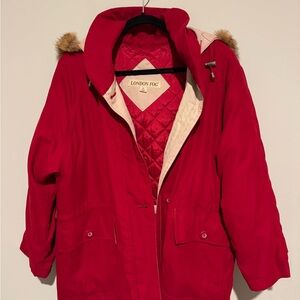 London Fog Quilted Red Jacket